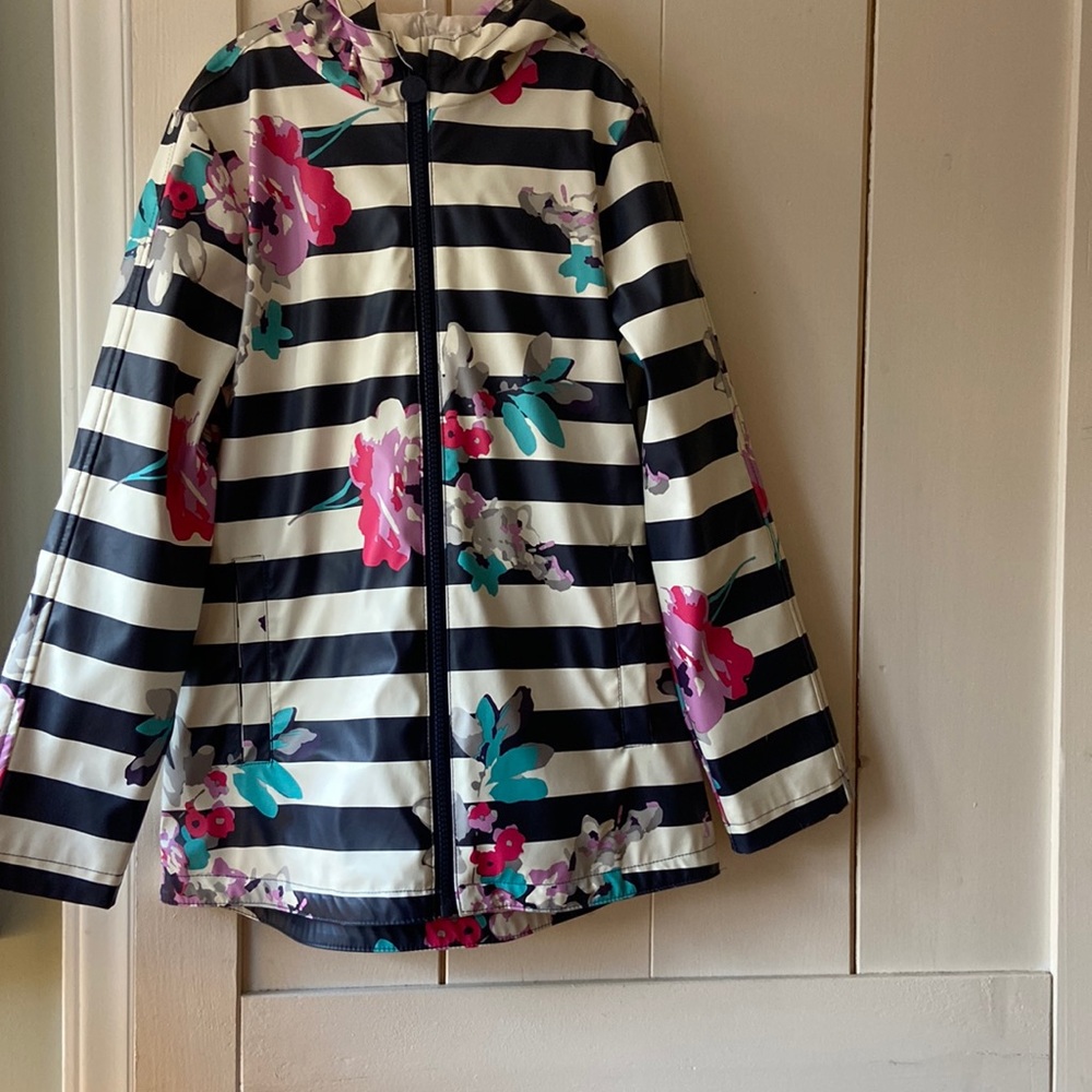 Joules Fleece Lined Girl Raincoat with Hood